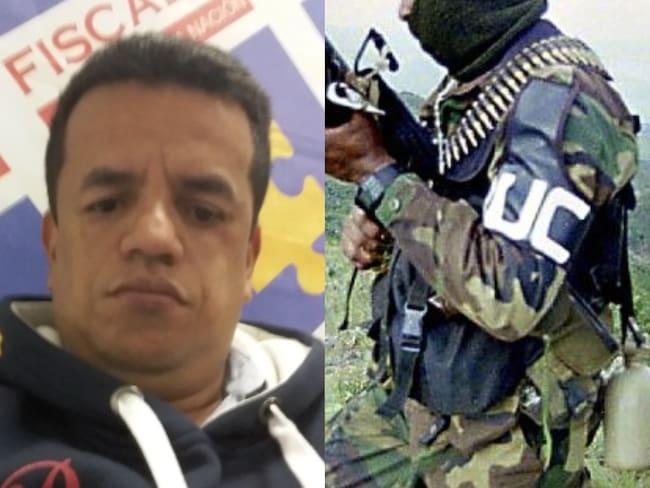 Alias 'Chatarro' y AUC. Foto: Cortesia @Arlex1977 / (Photo by JAIR CABAL / AFP)