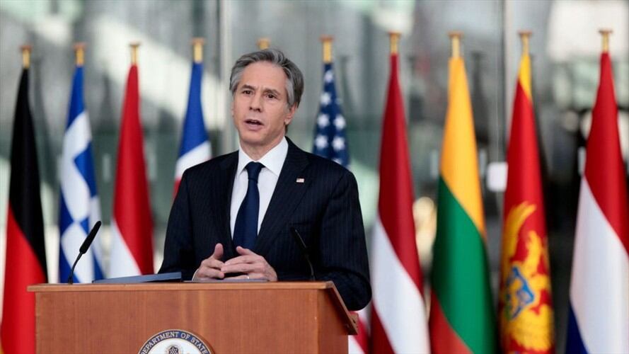 Blinken tiene previsto reunirse con el presidente afgano, Ashraf Ghani, y con altos cargos estadounidenses en Afganistán.. Foto: VIRGINIA MAYO/Pool AP/AFP via Getty Images