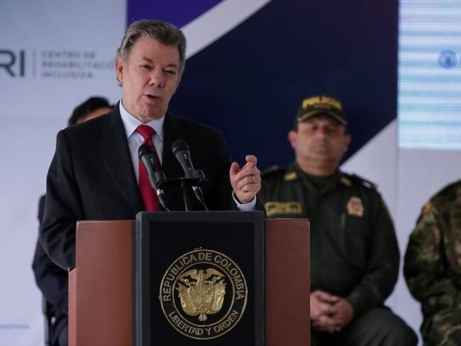 Juan Manuel Santos y Fuerzas Armadas. Foto: Colprensa
