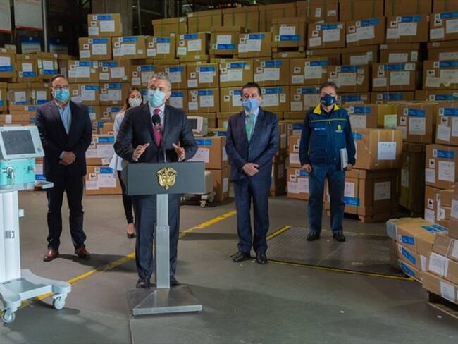 Gobierno le entregará a Bogotá 300 ventiladores esta semana . Foto: presidencia
