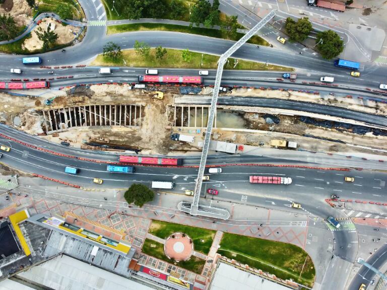 Avance en obras avenida 68 según el IDU. Foto tomada de la página oficial de la Alcaldía de Bogotá