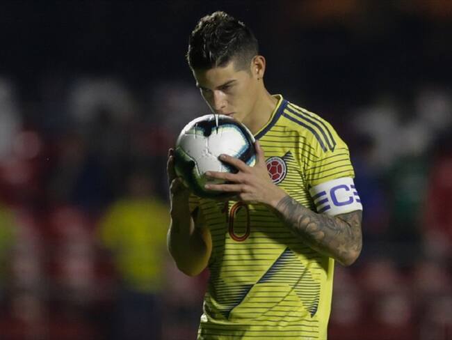 James Rodríguez con la Selección Colombia. Foto: Colprensa-Diego Pineda