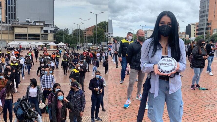 Los dueños y trabajadores de los bares y discotecas en Bogotá protestaron nuevamente para pedir soluciones a la crisis. Foto: Karen Bohórquez
