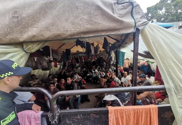 Hacinamiento en Centros Transitorios de Detención en Bogotá. Foto: Cortesía