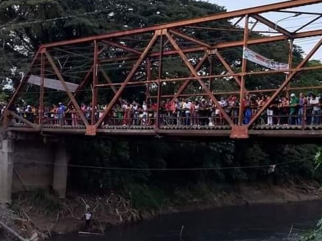 La tragedia se presentó en el Río Palo que pasa por el barrio Las Dos Aguas de Puerto Tejada. Crédito: Bomberos Puerto Tejada.