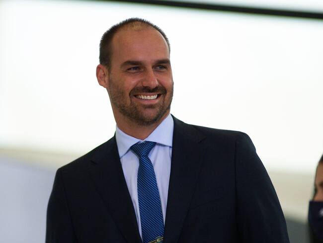 Eduardo Bolsonaro, hijo de Jair Bolsonaro. (Foto de Andressa Anholete/Getty Images)