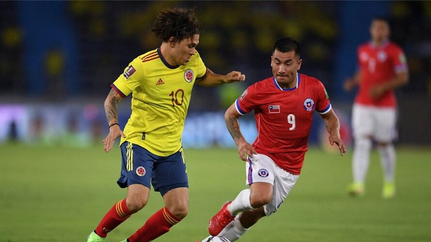 Juan Fernando Quintero con la Selección Colombia ante Chile. Foto: UAN BARRETO/AFP via Getty Images