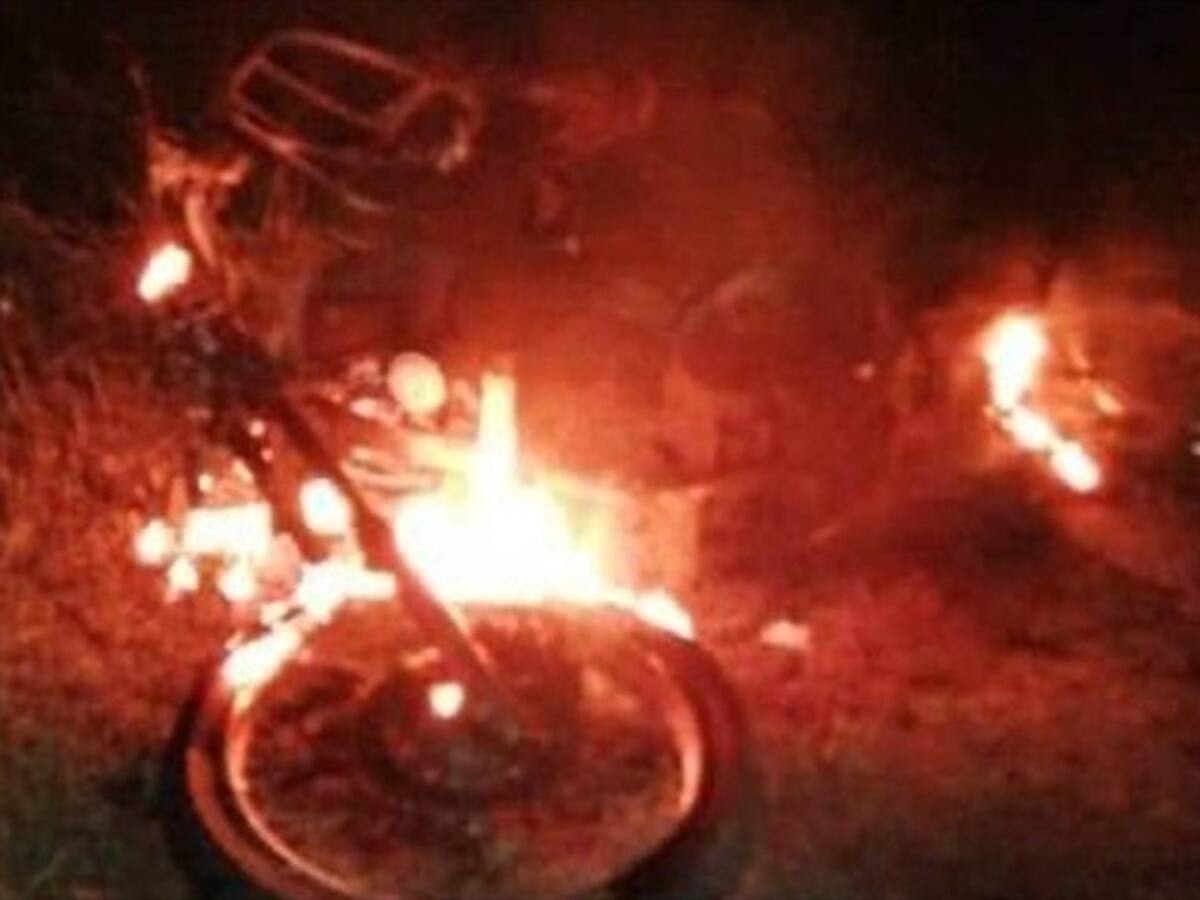 Activan una motocicleta con explosivos en Corinto, Cauca