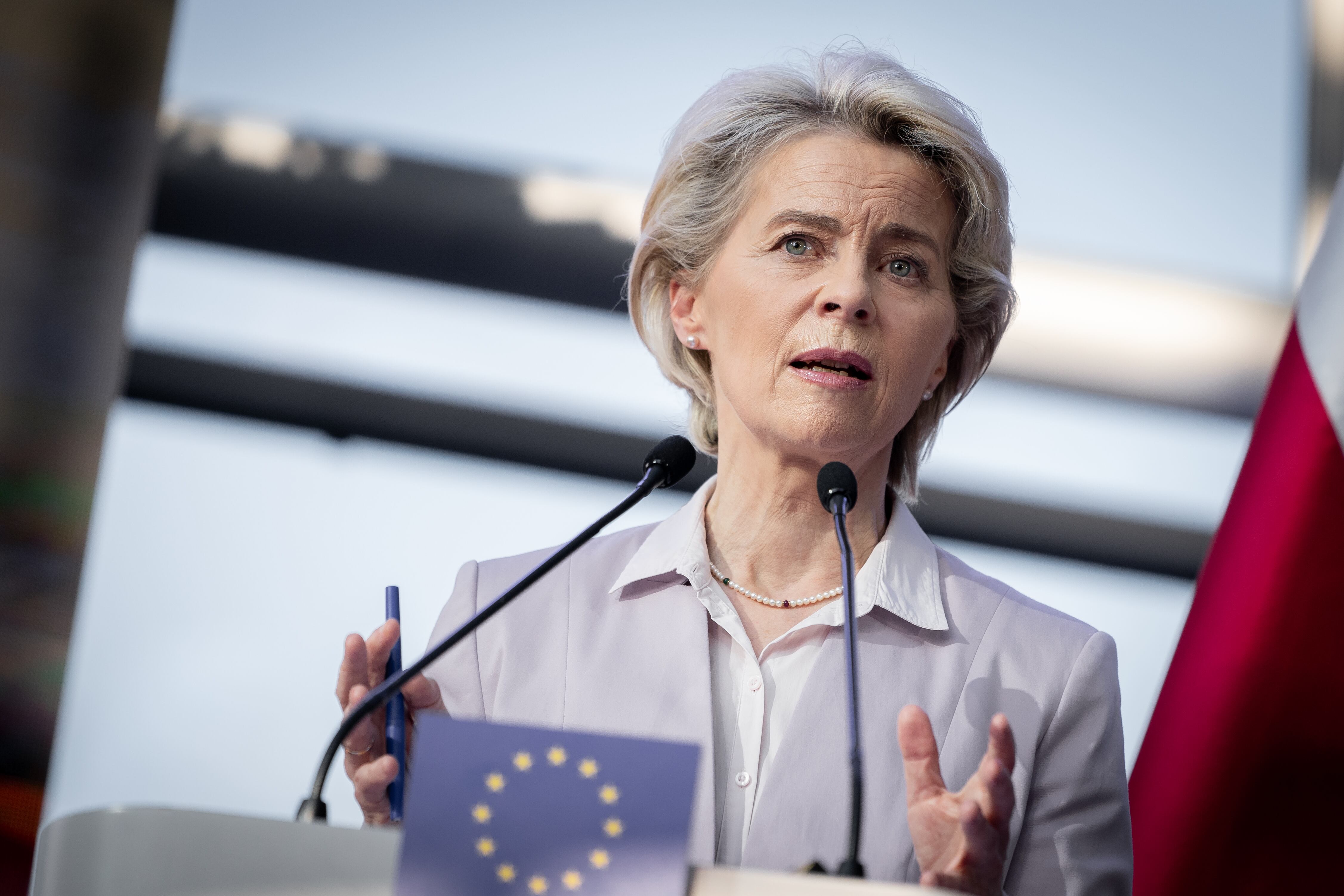 Ursula von der Leyen in Warsaw, Poland on June 2, 2022 (Photo by Mateusz Wlodarczyk/NurPhoto via Getty Images)