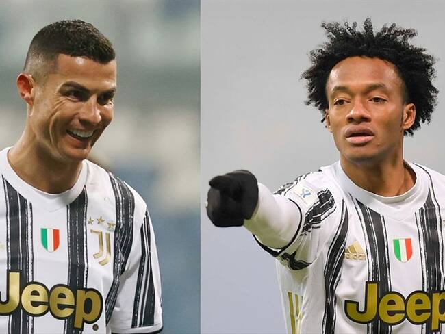Cuadrado puso a bailar a Cristiano Ronaldo con el 'Ras tas tas'. Foto: Getty Images: Ciro de Luca/Soccrates - Juventus FC