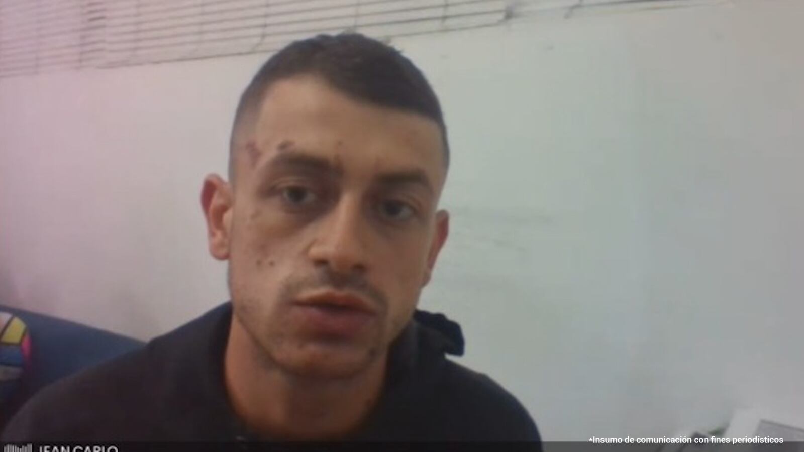 Jean Carlo Bermúdez Camargo fue capturado en situación de flagrancia, al intentar escapar del lugar. Foto: cortesía Fiscalía.