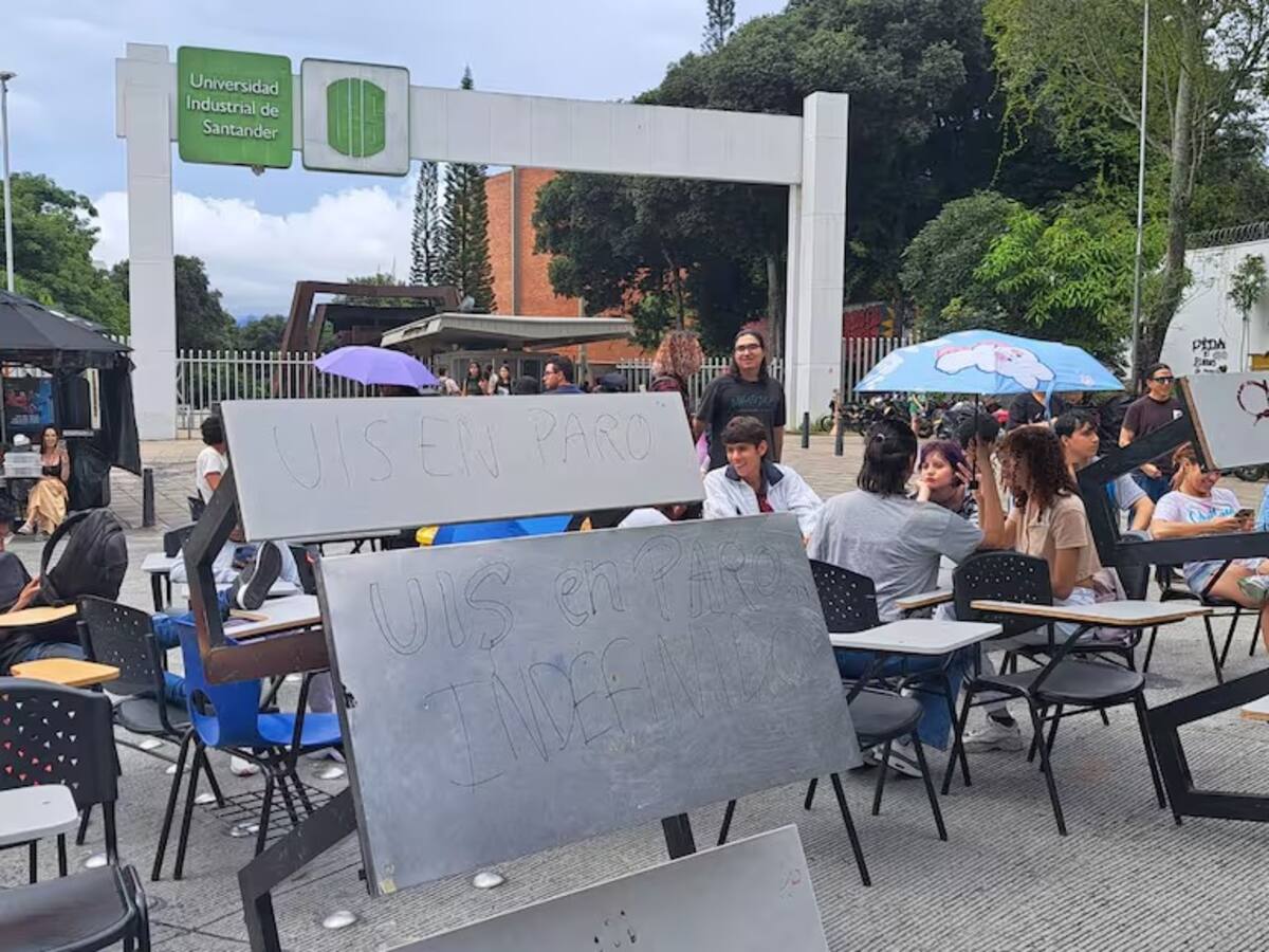 Estudiantes de la Universidad Industrial de Santander se declararon en paro indefinido