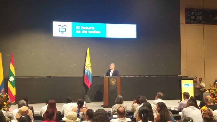 El presidente Iván Duque habla sobre el ELN. Foto: Redacción W Radio