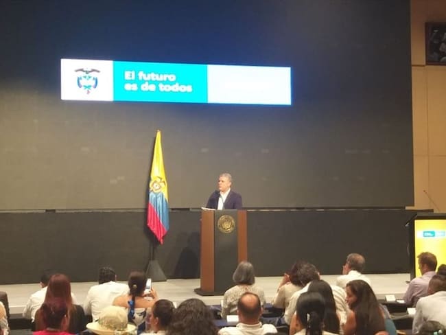 El presidente Iván Duque habla sobre el ELN. Foto: Redacción W Radio