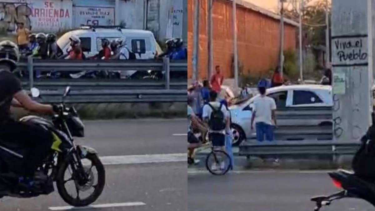 Barranquilla: protesta por obras inconclusas en la vía que conduce al aeropuerto Cortissoz