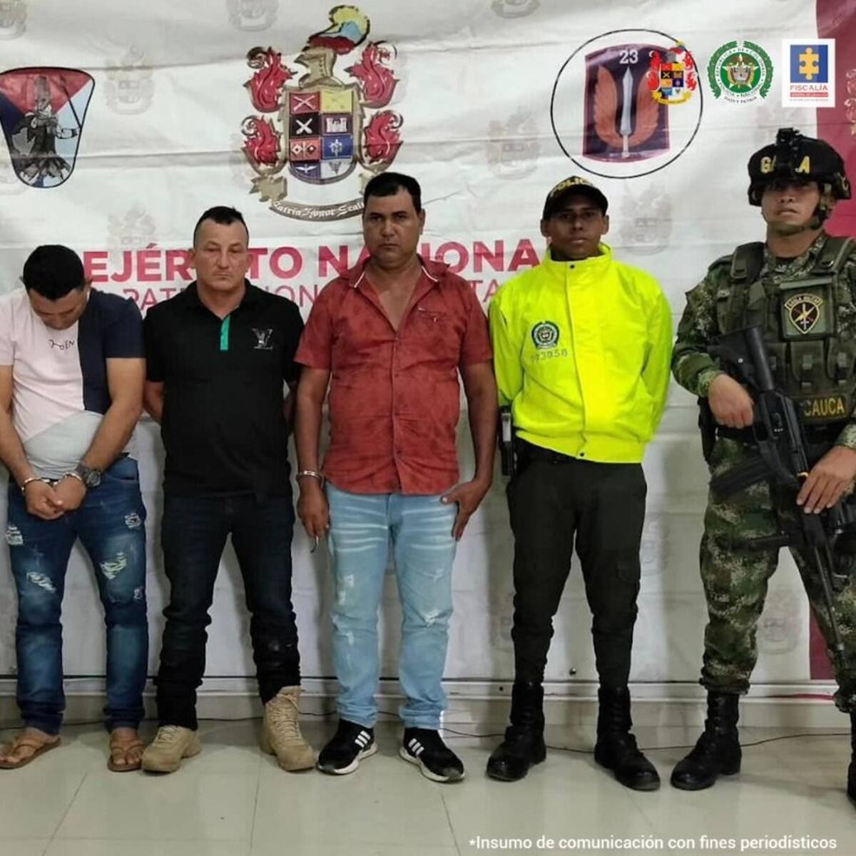 Capturan a tres presuntos cabecillas del Clan del Golfo en el sur de Córdoba