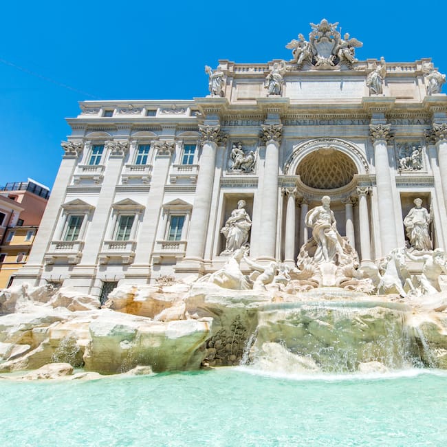 Fontana di Trevi, Roma (Foto vía Getty Images)