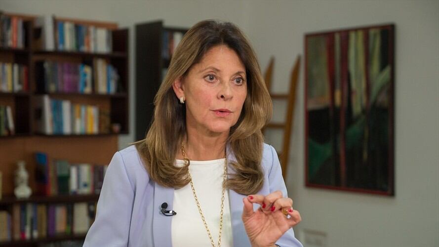 La vicepresidenta de la República, Marta Lucía Ramírez, hizo un llamado a los colombianos a no actuar con pánico frente a la difícil situación que vive el mundo.. Foto: Colprensa