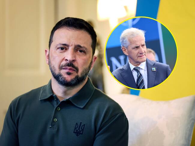 Volodímir Zelenski se reúne en Oslo con el primer ministro noruego antes de viajar a Suecia. Foto: EFE/ Getty Images.