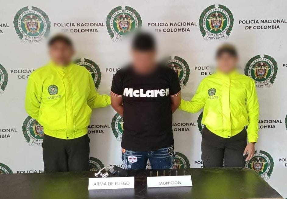 Capturan a hombre que estaría vinculado a un homicidio registrado en Chinú, Córdoba. Foto: Policía de Córdoba.
