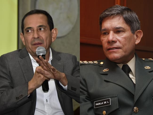 Coronel (r) Luis Fernando Borja y general (r) Freddy Padilla de León | Fotos: Cortesía UniJavierana y Colprensa