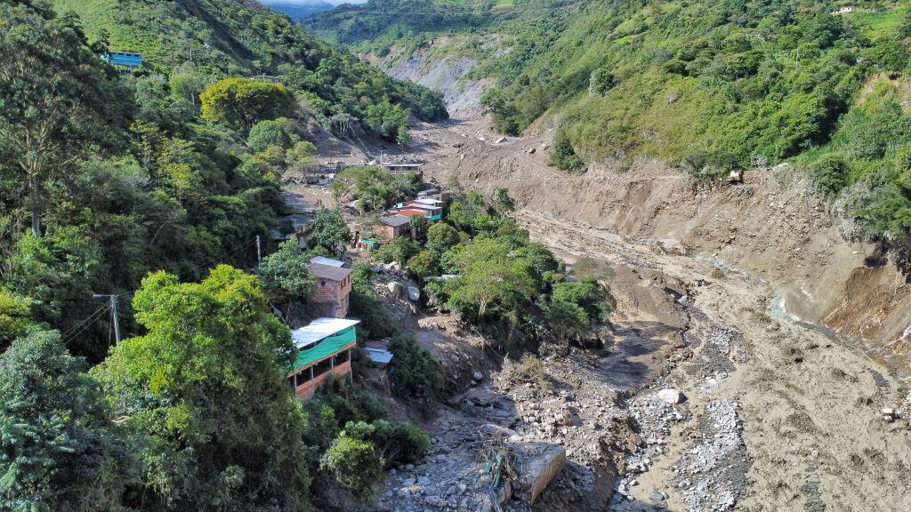 Avalancha en Quetame, Cundinamarca. Foto: Getty Images.