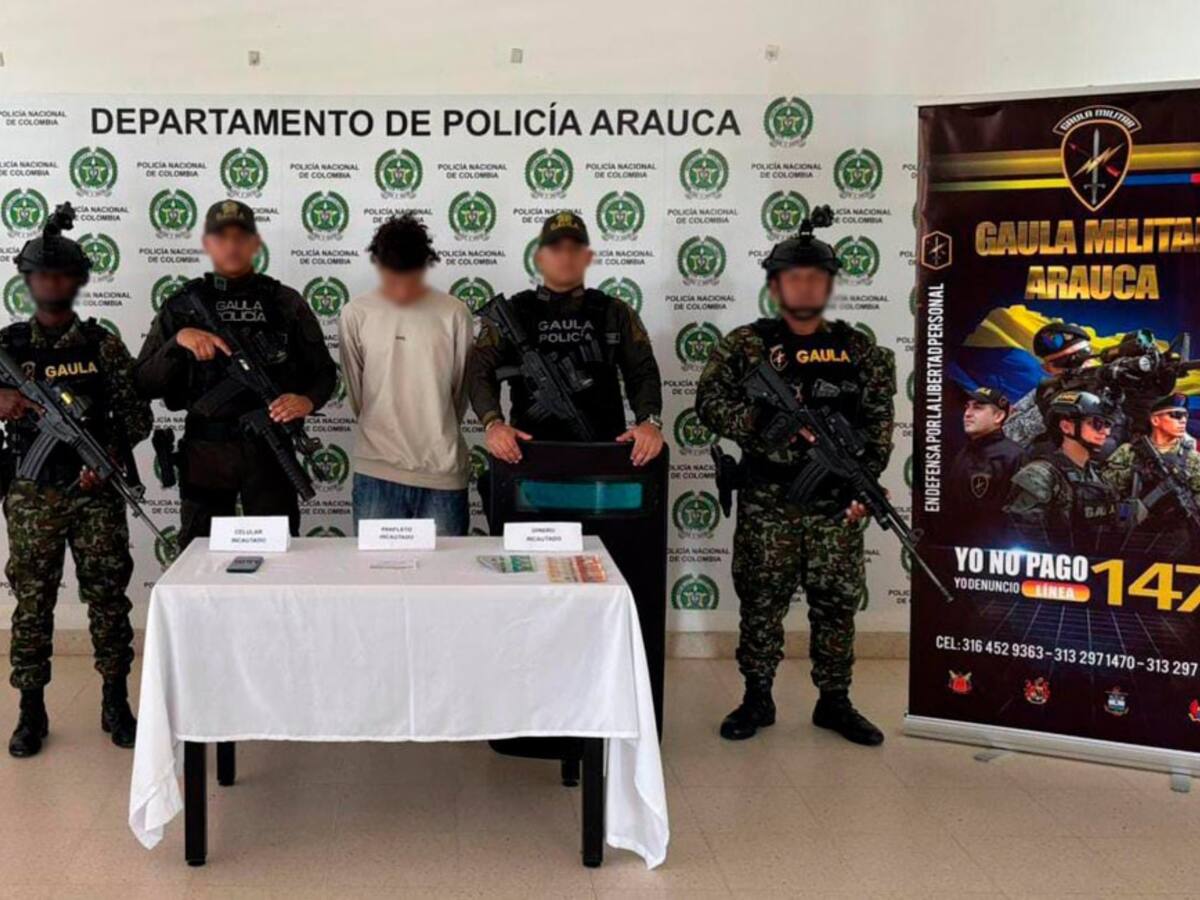 Ejército Nacional captura extorsionista de GAO-r E10 en Arauca