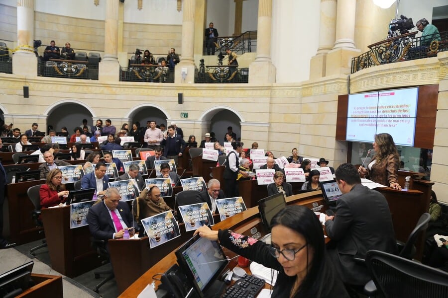 Debate de reforma pensional. Foto: Colprensa.