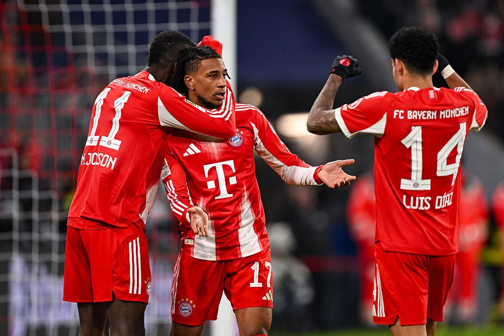 Nicolas Jackson, Michael Olise y Luis Díaz. (Photo by Daniel Kopatsch/Getty Images)