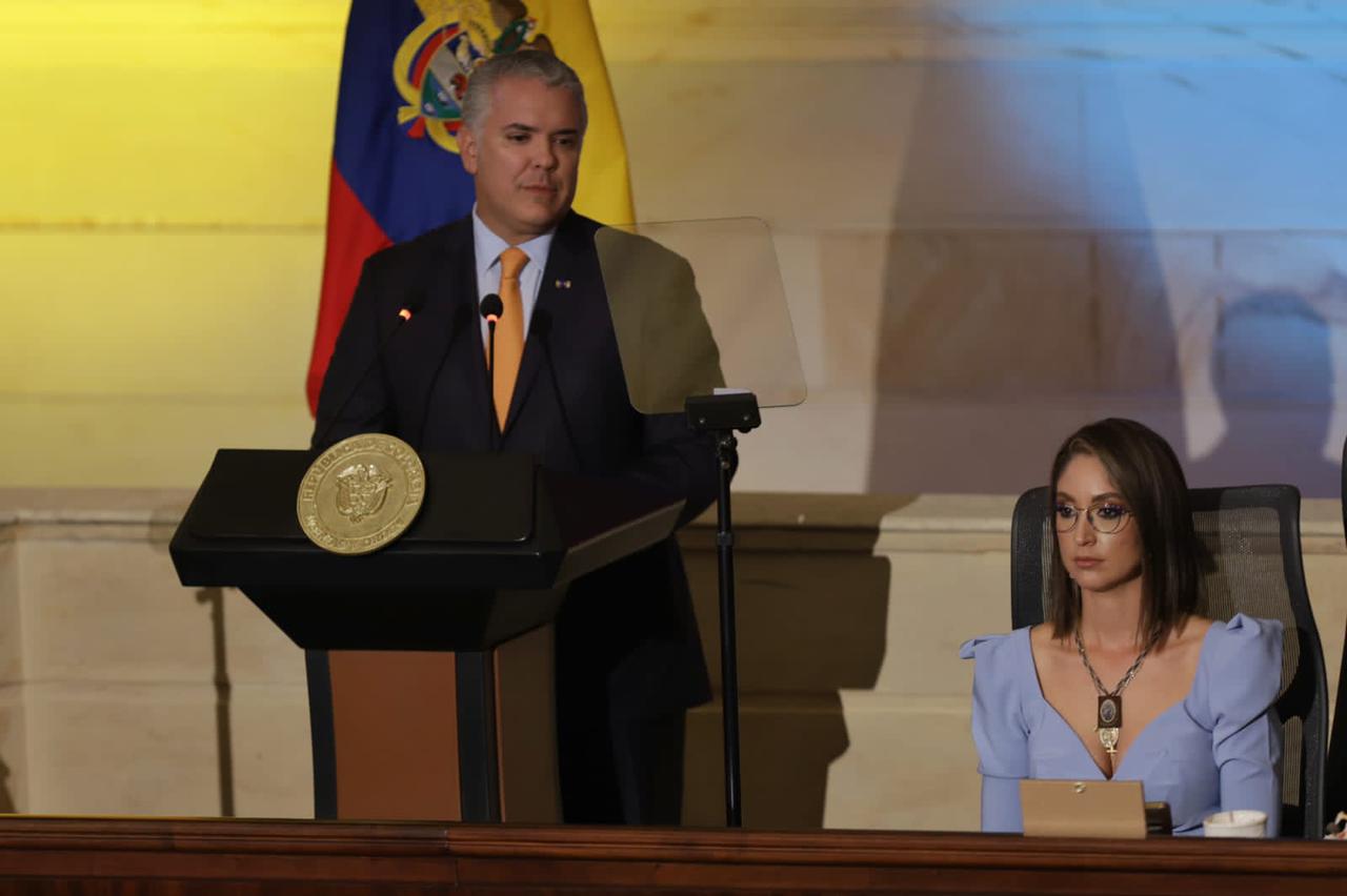 Discurso de Iván Duque ante el Congreso de la República. Foto: Colprensa