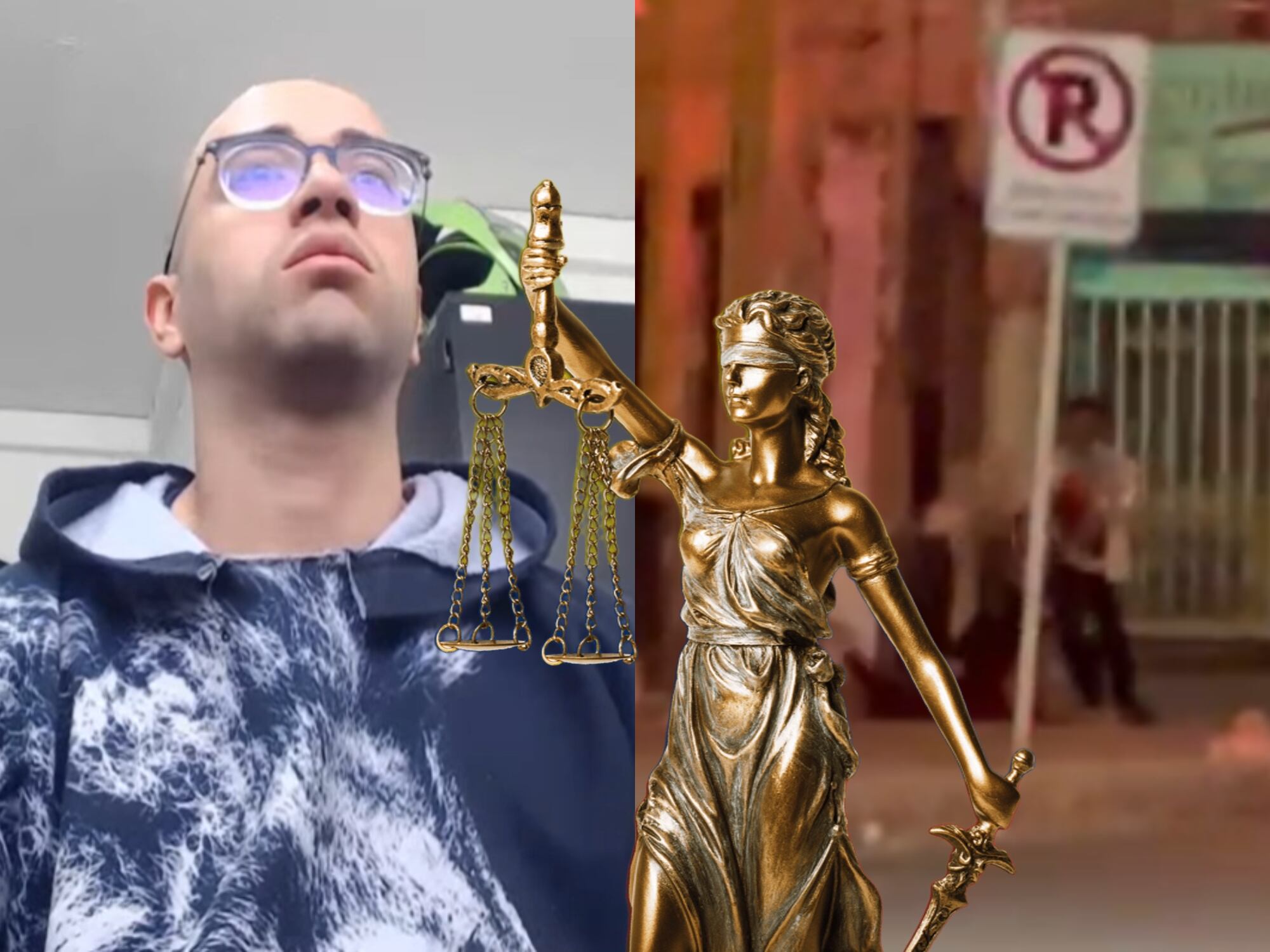 Juan Carlos Suárez Ortiz y agresión a Jaime Esteban Moreno. Fotos: Capturas de pantalla video / Getty Images