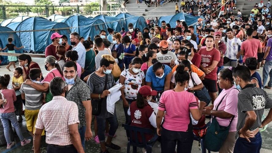 Desplazados venezolanos en el municipio de Arauquita. Foto: Getty Images