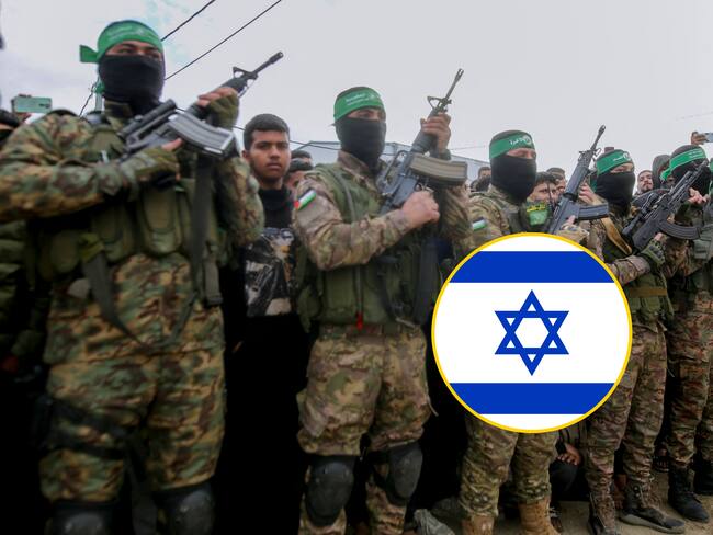 Miembros armados del grupo islamista Hamas. FOTO: YOUSSEF ALZANOUN/Middle East Images/AFP via Getty Images