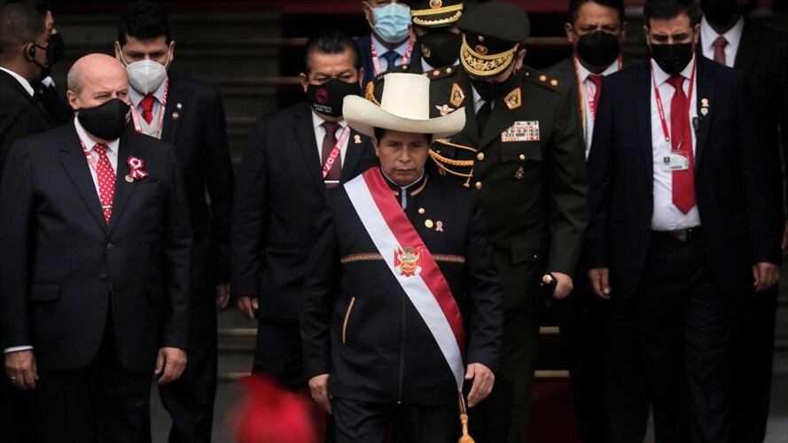 Pedro Castillo ofreció su primer discurso a la Nación. Foto: Getty Images