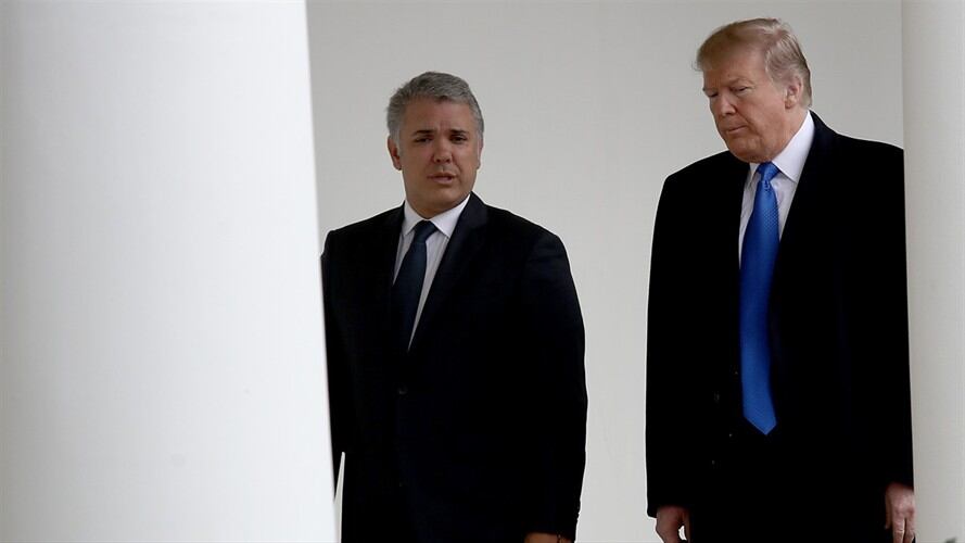 El presidente Iván Duque se solidarizó con los norteamericanos afectados por la pandemia y le agradeció al gobierno de Donald Trump las ayudas proporcionadas. Foto: Getty Images