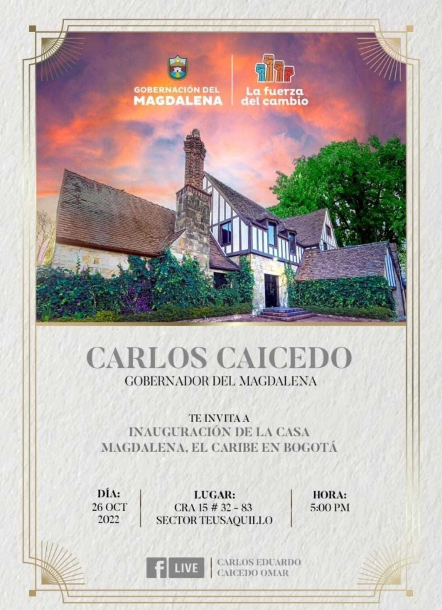 Evento de inauguración/ Gobernación del Magdalena 