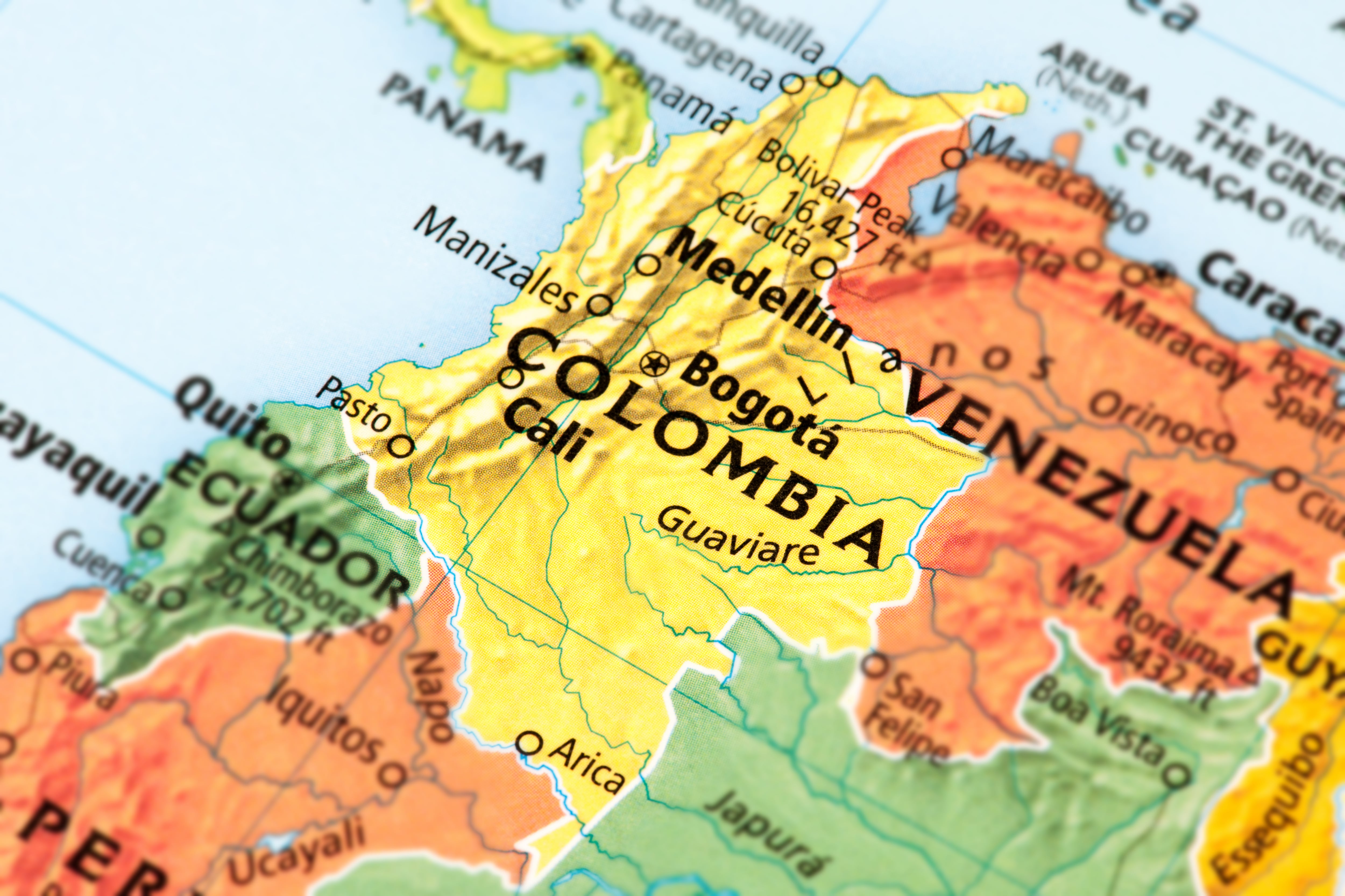 Mapa de Colombia (GettyImages)