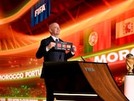 Anunció de Gianni Infantino sobre los organizadores del Mundial 2030. I Foto: Harold Cunningham - FIFA/FIFA via Getty Images.
