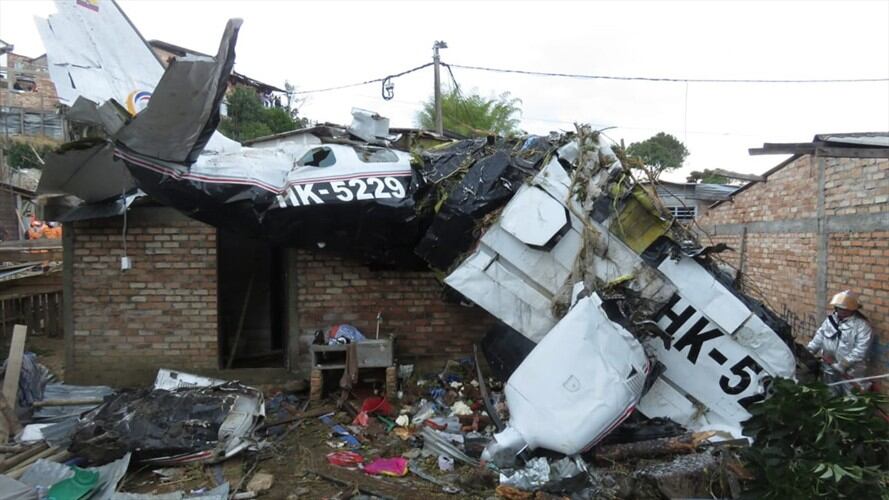 La Gobernación lamentó el accidente de la avioneta de Transpacífico registrado hacia las 2: 11 p.m. de este domingo en Popayán, cuando se dirigía al municipio de López de Micay. Foto: Policía Nacional