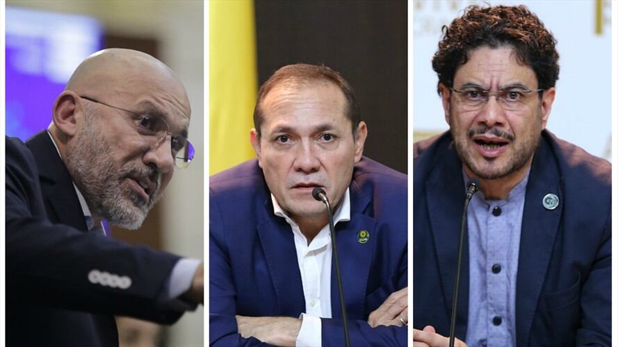 Roy Barreras,  Antonio Sanguino e Iván Cepeda Foto: Colprensa