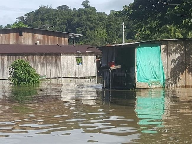 La semana pasada, en Puerto Boyacá, se registraron inundaciones que afectaron a 25 familias. Foto: Colprensa