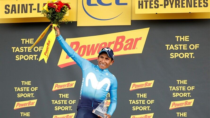 Nairo Quintana, del Movistar Team, ganó la etapa 17 del Tour de Francia. Foto: Agencia EFE