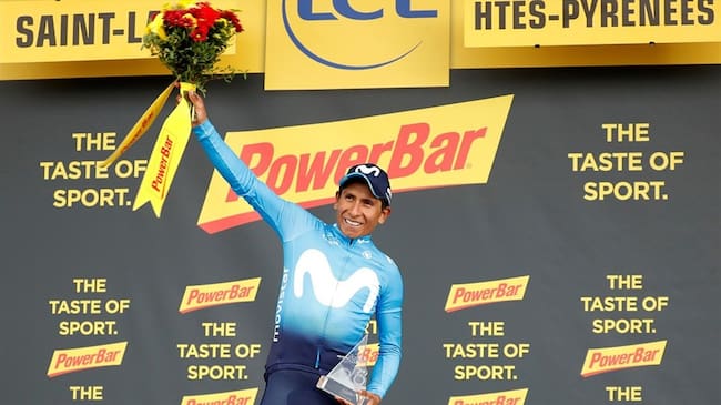 Nairo Quintana, del Movistar Team, ganó la etapa 17 del Tour de Francia. Foto: Agencia EFE