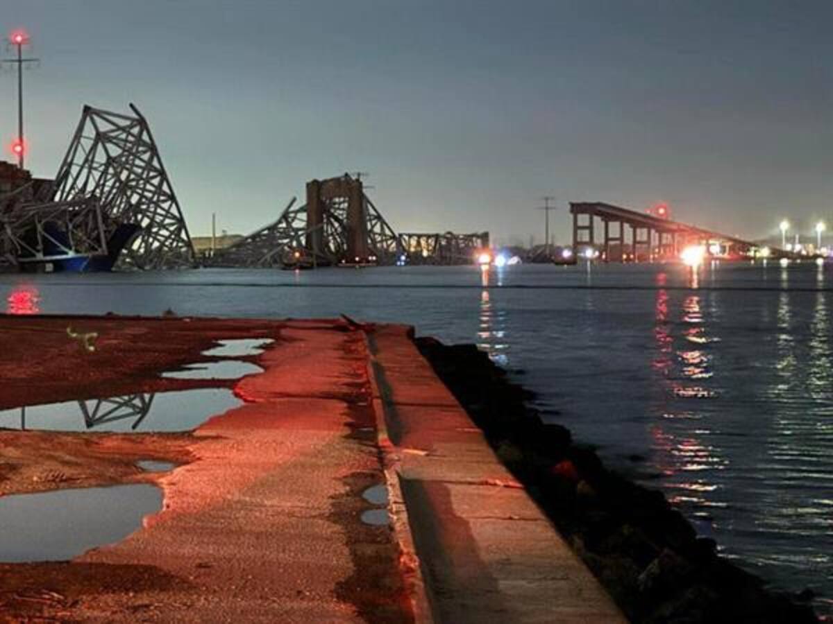Video: puente en Baltimore se desplomó debido al choque de un barco carguero
