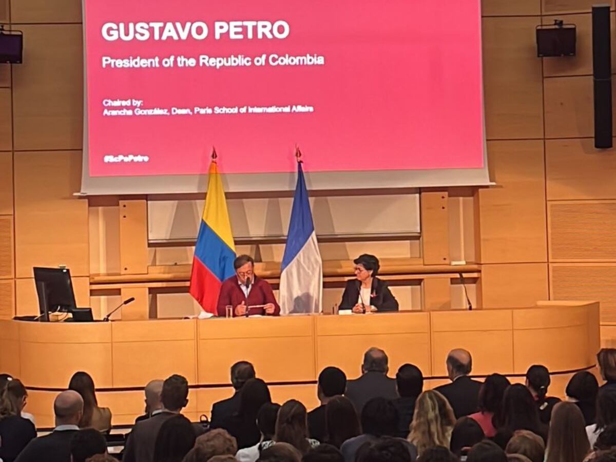 El presidente Gustavo Petro dio un discurso en el marco de la celebración de los 150 años del Instituto de Estudios Políticos de París.