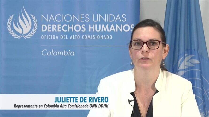 La representante de Naciones Unidas en Colombia para los Derechos Humanos, Juliette de Rivero. Foto: Rafael Aristizábal