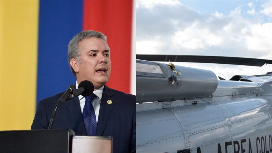 Ataque al helicóptero del presidente Duque. Foto: Colprensa / Cae el autor intelectual del ataque al helicóptero del presidente Duque