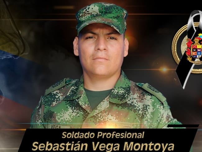 Durante las confrontaciones, murió el soldado profesional Sebastián Vega Montoya. Foto: Ejército Nacional