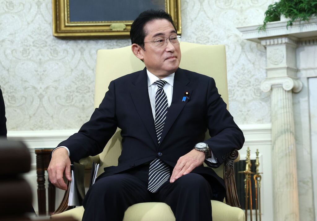 Primer ministro de Japón, Fumio Kishida. Foto: Kevin Dietsch/Getty Images.