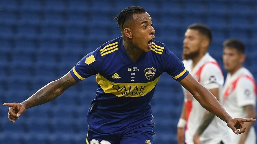 Sebastián Villa, jugador de Boca Juniors. Foto: Marcelo Endelli/Getty Images